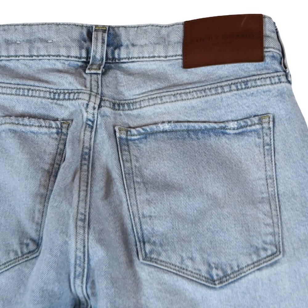Lucky Brand 90s Straight Leg Jeans Light Wash Distressed Mid Rise 2/26A Grunge - Picture 4 of 11